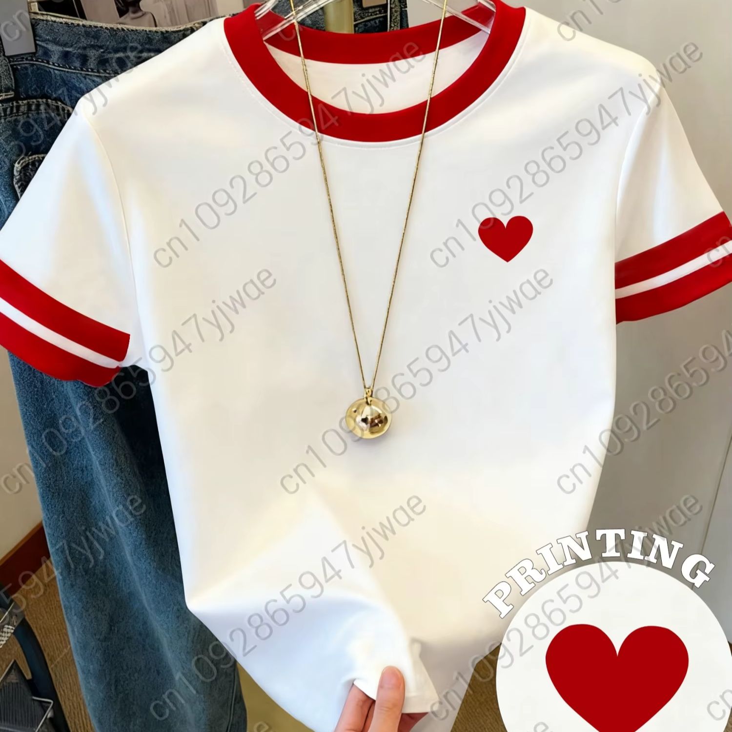 Summer Days Clothing - Женская футболка с коротким рукавом, красная,