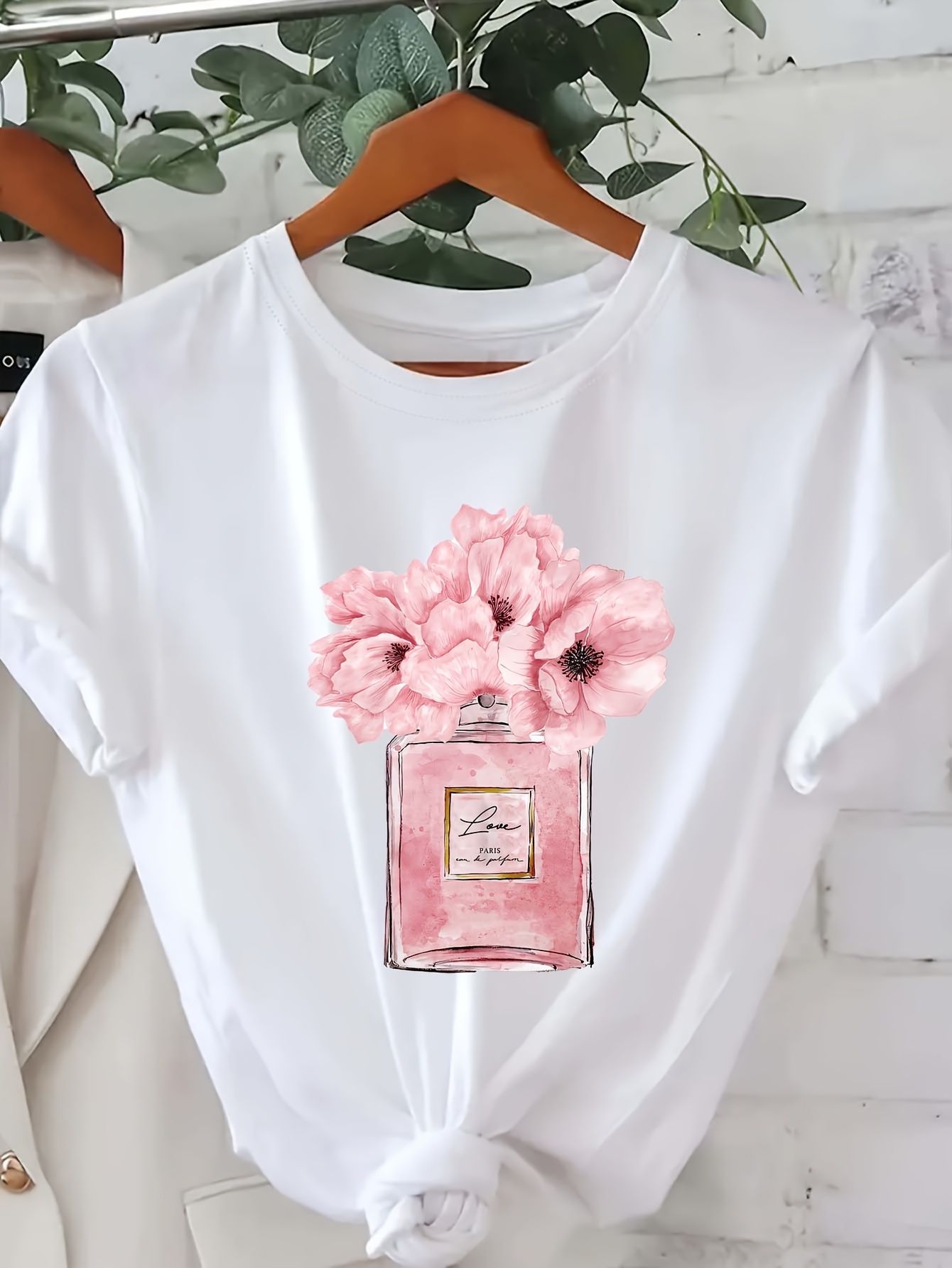 Summer Clothing In Paris - Женская футболка с цветочным принтом, повседневный