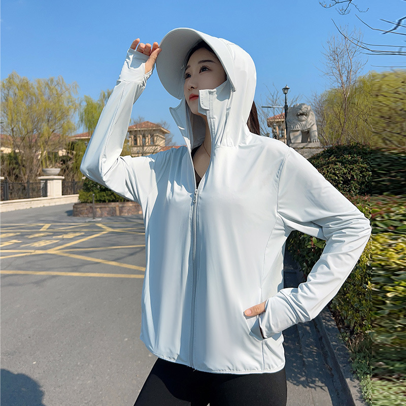 Summer Clothing Girl - Женская солнцезащитная куртка с капюшоном для