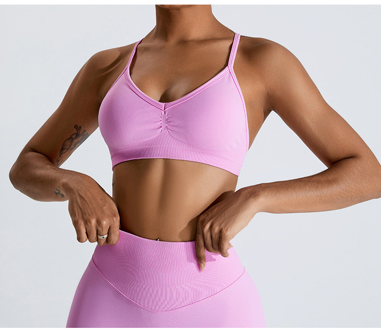 Summer Yoga Clothing - Летний сексуальный спортивный топ-бра с эффектом