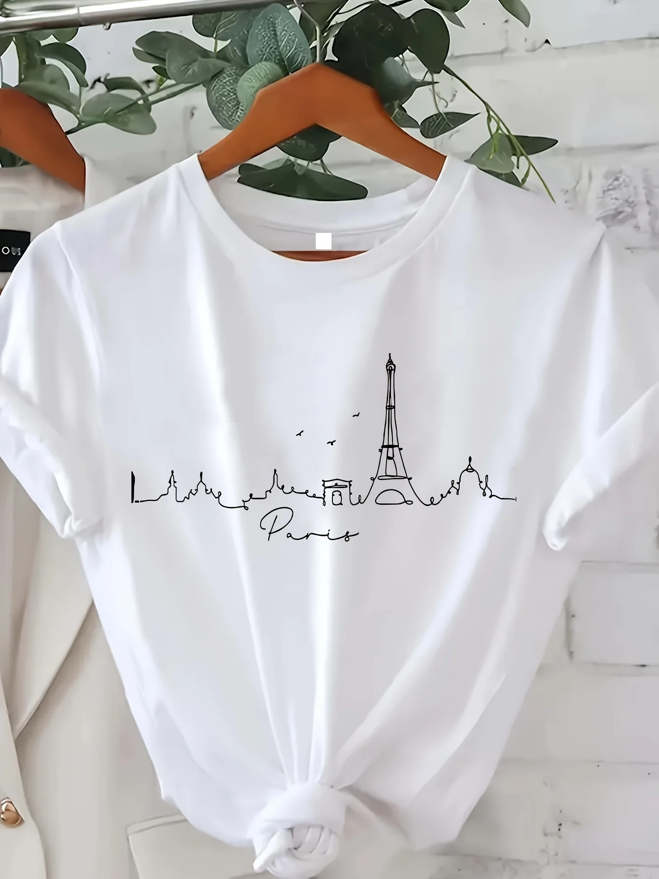 Summer Clothing In Paris - Футболка с принтом Парижа, повседневный топ