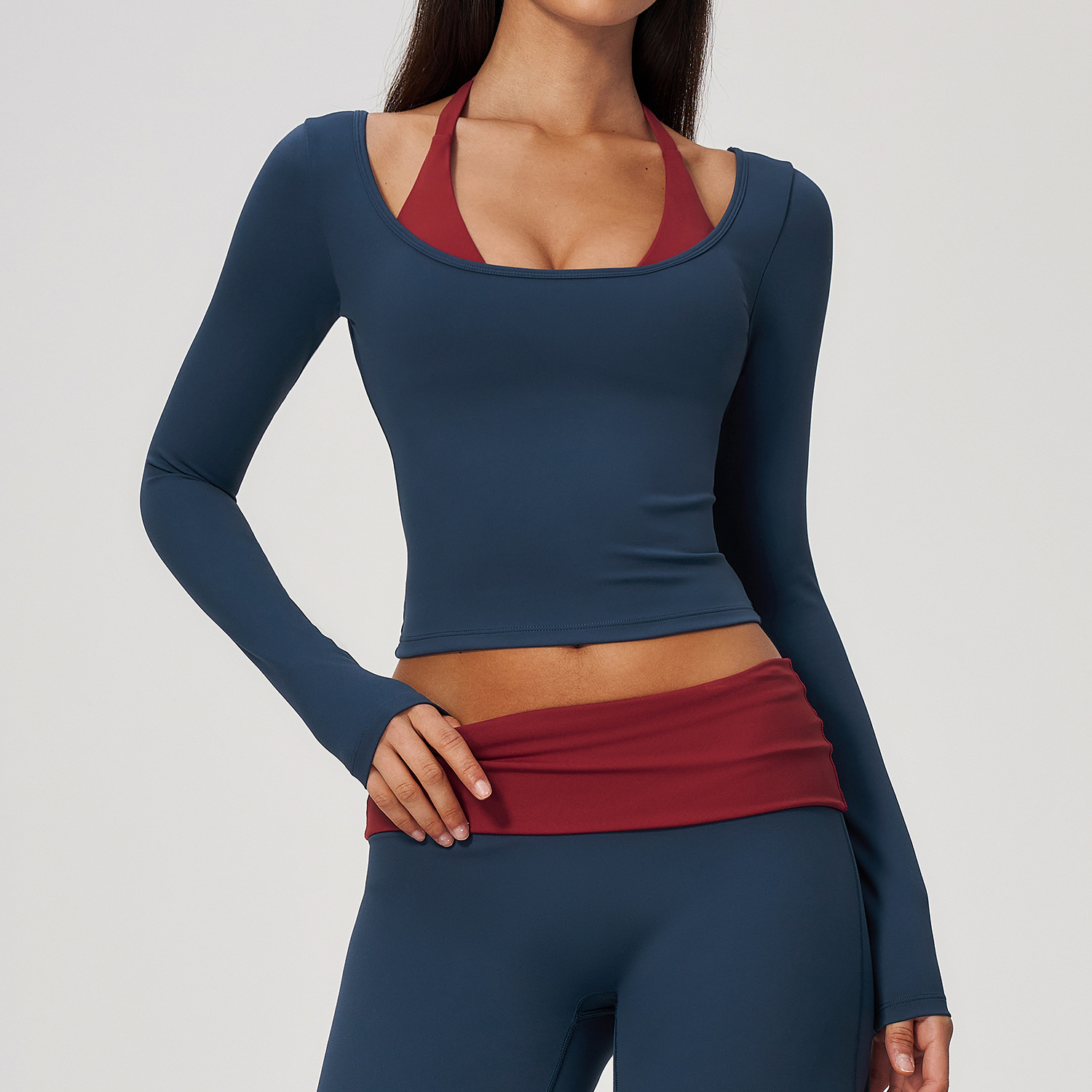 Summer Yoga Clothing - Топ для йоги с эффектом двухслойности,