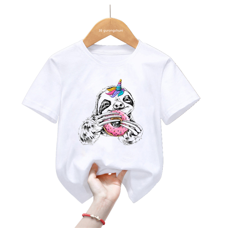 Summer Loving Kids Clothing - Футболка с принтом единорога Ленивец любви