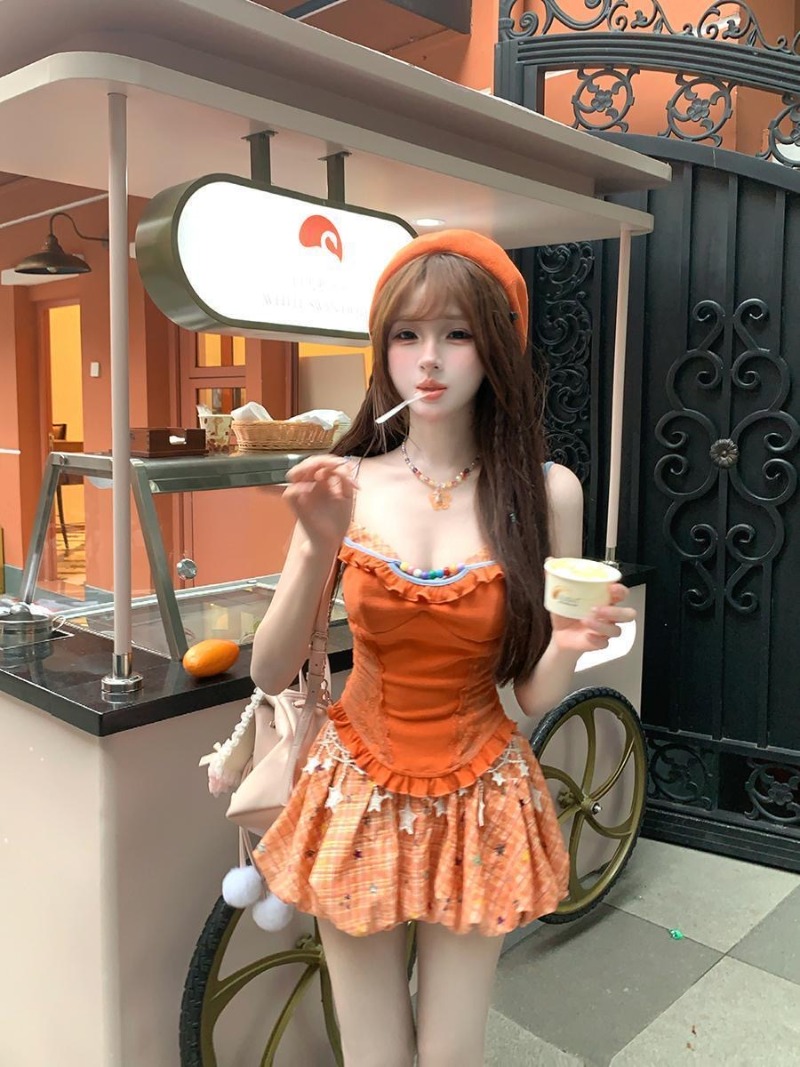 Новинка лета: оранжевый компле – обзор и цена Summer Clothing Girl