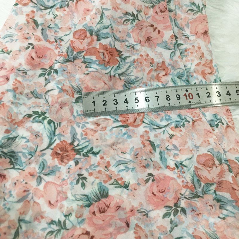 2/3 м шифоновая ткань с цветоч – обзор и цена Summer Clothing Material