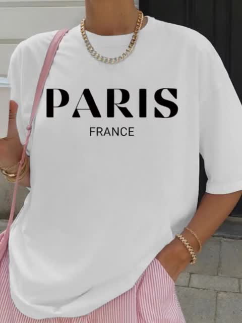 Женская повседневная футболка  – обзор и цена Summer Clothing In Paris