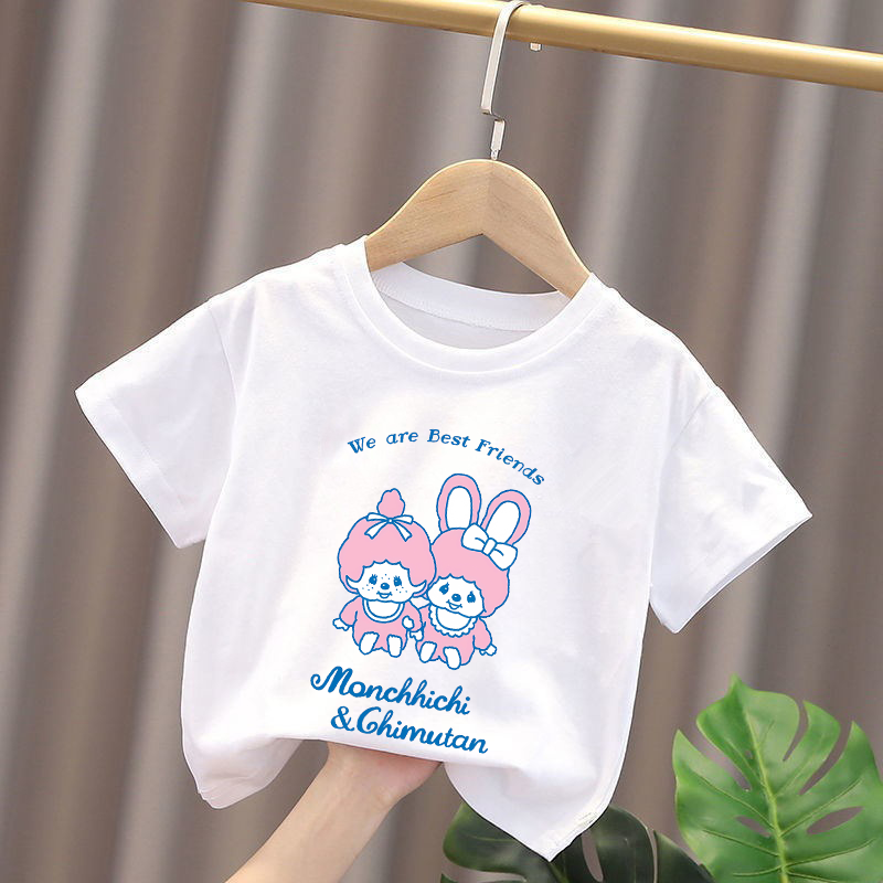 Детские футболки Monchhichi с  – обзор и цена Summer Clothing Girl
