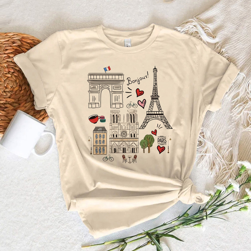 Женская футболка с принтом в п – обзор и цена Summer Clothing In Paris