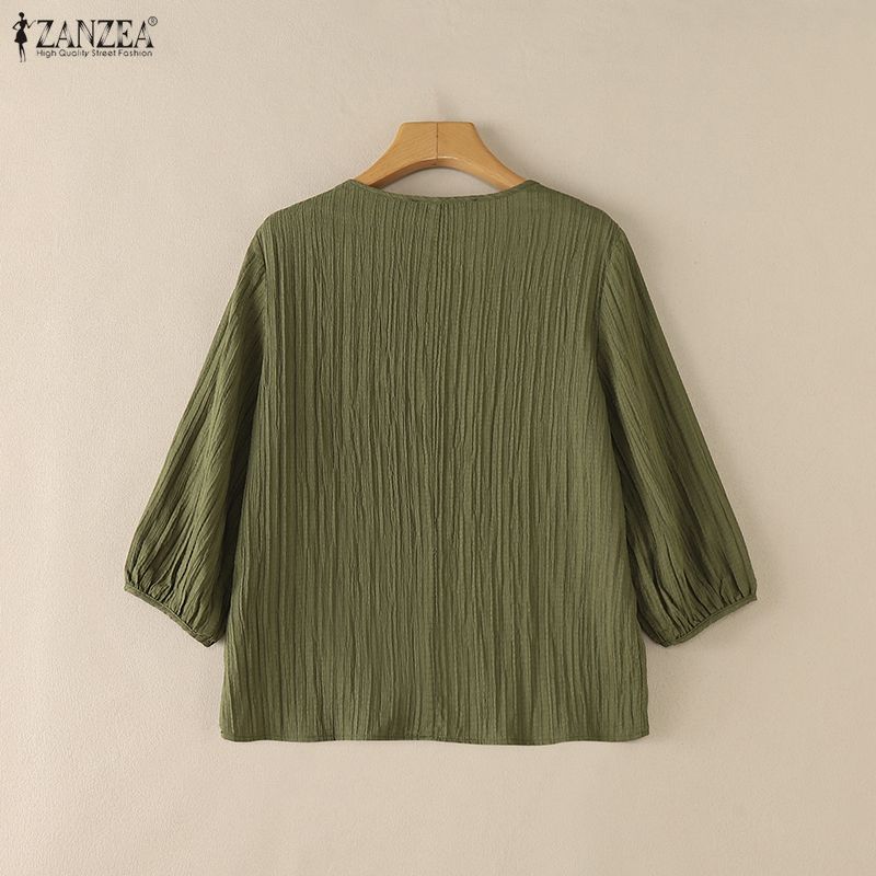 Женские блузки ZANZEA с жатой  – обзор и цена Summer Days Clothing