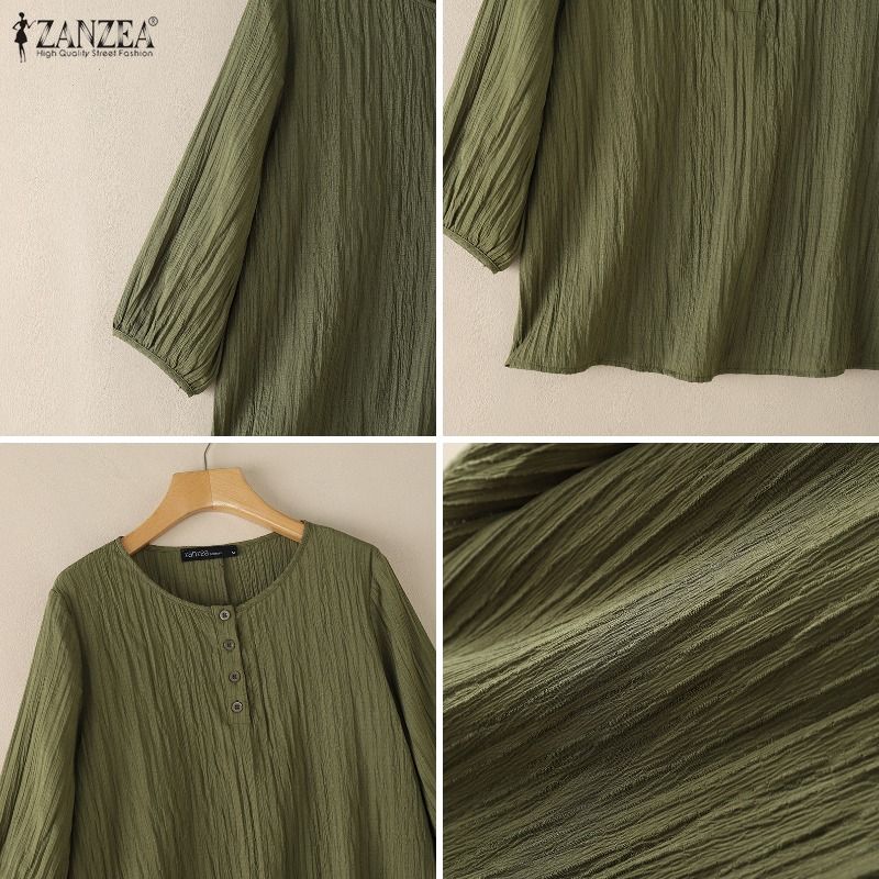 Женские блузки ZANZEA с жатой  – обзор и цена Summer Days Clothing