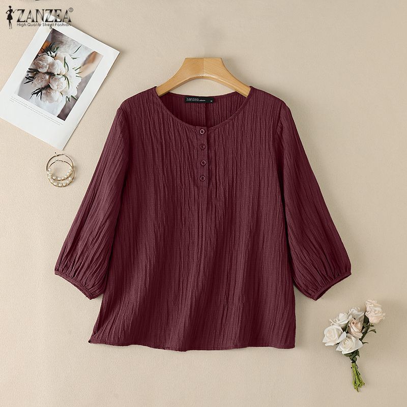 Женские блузки ZANZEA с жатой  – обзор и цена Summer Days Clothing