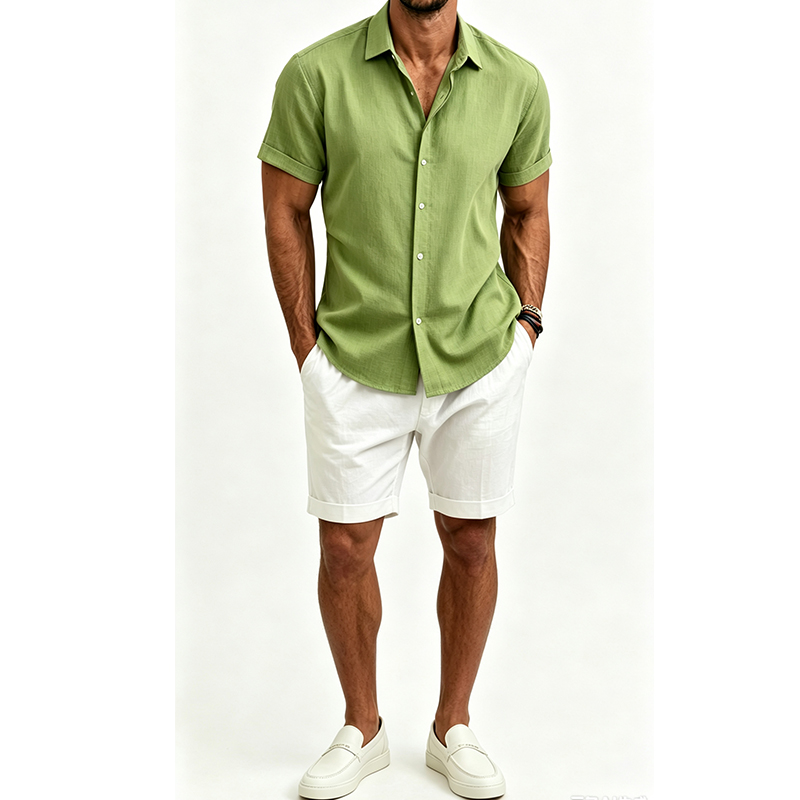 Мужской комплект из хлопка и л – обзор и цена Summer Clothing Linen